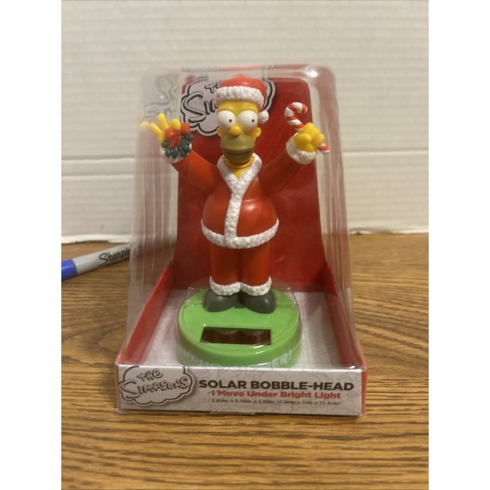 The Simpsons Santa Homer Solar Powered Bobble Head - Christmas Holidays